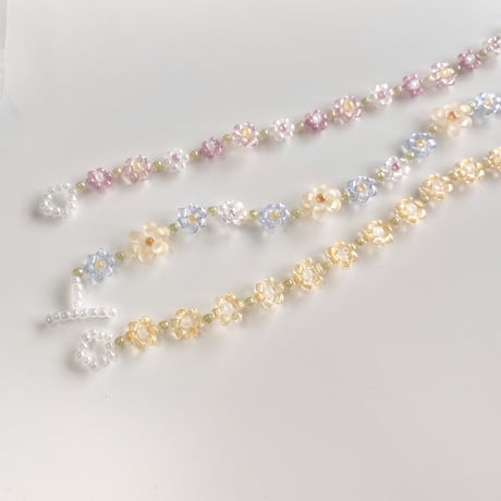 clear flower bracelet【R0036】