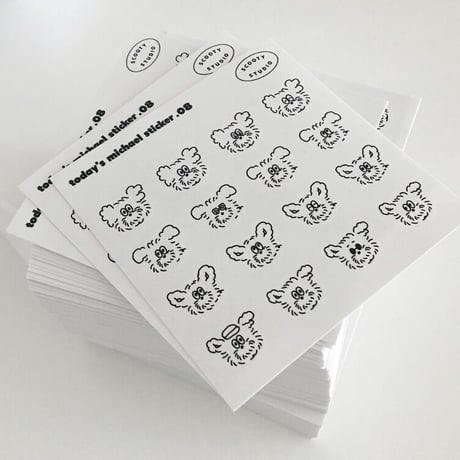 Scooty Studio today's michael ステッカー2枚入り【K0023】