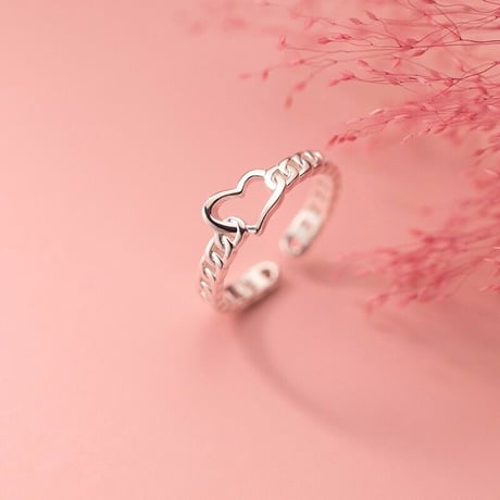 Chain heart ring【R0005】
