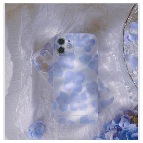 Blue flower iPhone case【E0099】