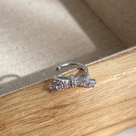 Kirakira ribbon ear cuff【R0544】