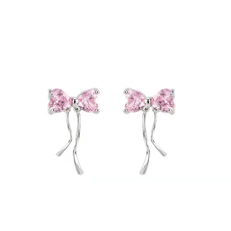 Pink ribbon pierce【R0520】