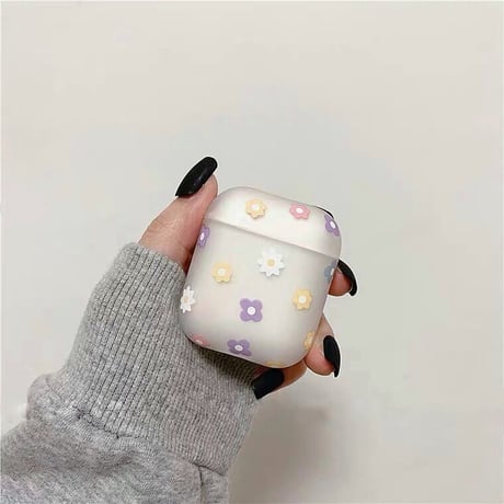 Flower clear Airpods case 【P0027】