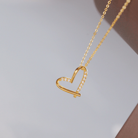 Cross heart necklace【R0061】