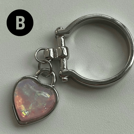 Heart charm ring【R0479】