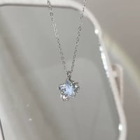 Blue star & moon necklace【R0496】