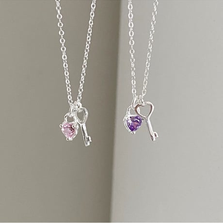 Heart key necklace【R0392】