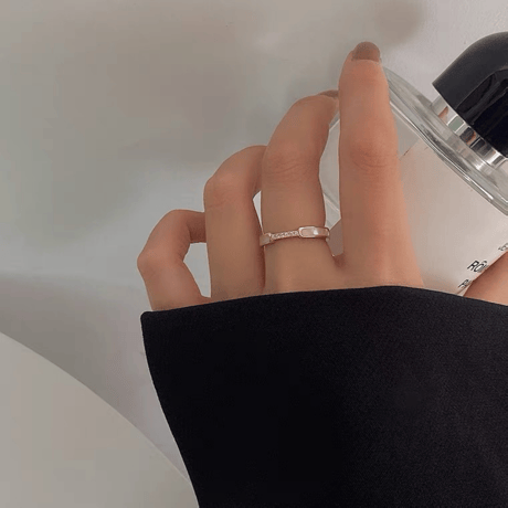 Shell bright stone ring【R0163】