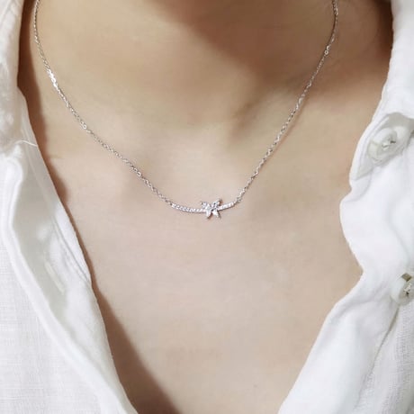 Butterfly line necklace 【R0022】
