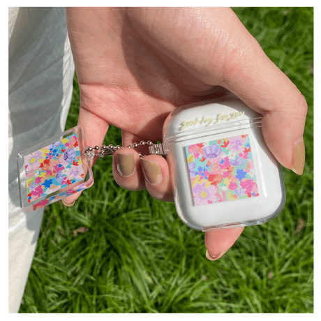 Flower clear Airpods case【P0033】