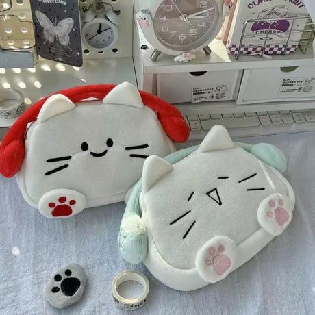 ヘッドホンねこちゃんペンケース【S0043】