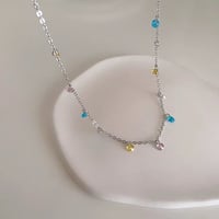 Color stone necklace【R0436】