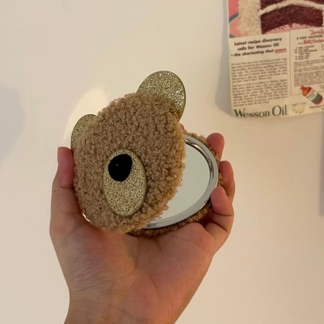 もこもこクマミラー【I0032】