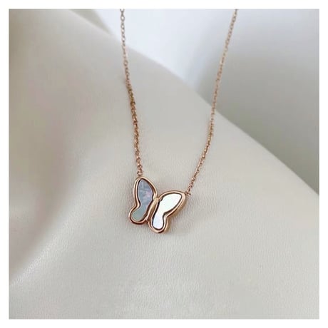 Butterfly shell necklace【R0160】