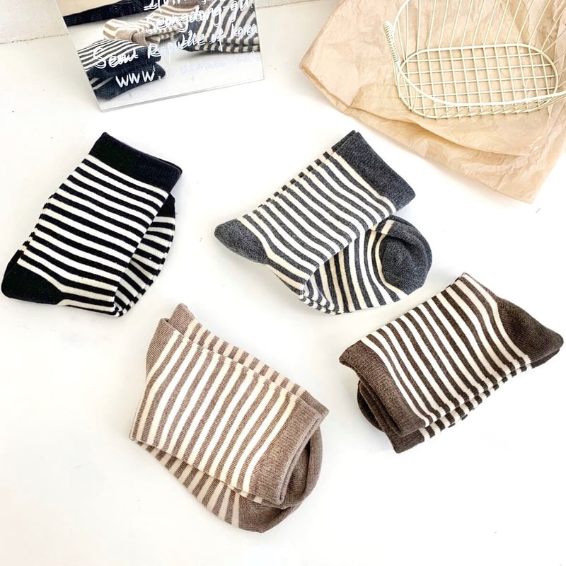 淡色ストライプソックス【F0003】 | MOA