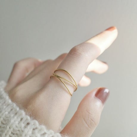 Cross line ring 【R0140】