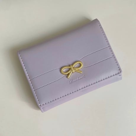 シンプルリボンミニウォレット【F0044】