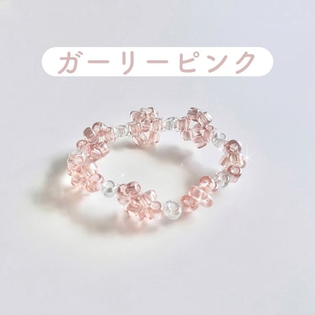 Clear flower ring【R0102】