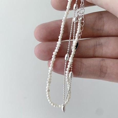 2way pearl line bracelet【R0361】