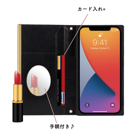 ショルダーストラップ付きキルティング手帳型スマホケース【E0213】