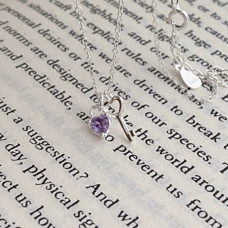 Heart key necklace【R0392】