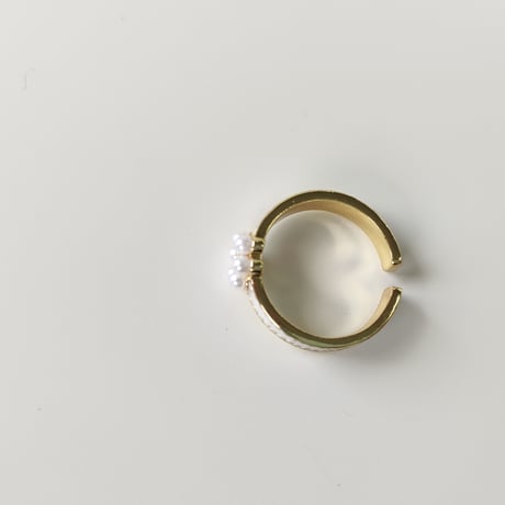 Pearl×flower ring【 R0322】