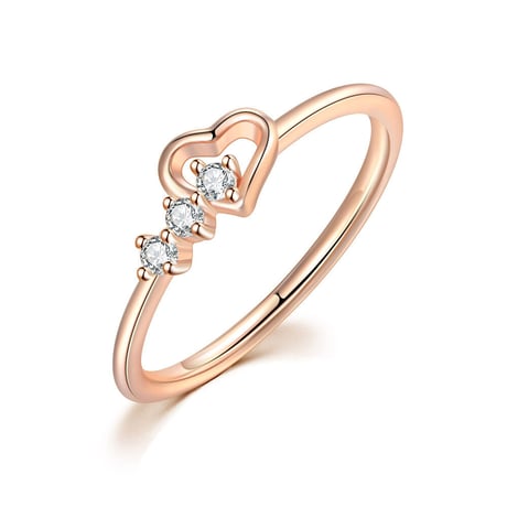 Heart × stone ring【R0356】