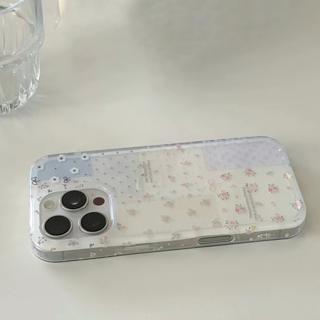 フラワーパッチワークケース【C0435】
