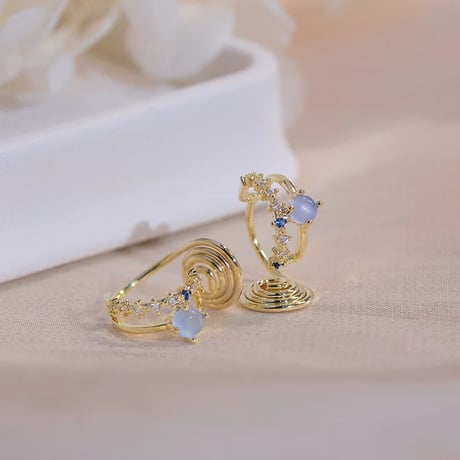 Blue stote earring【R0359】
