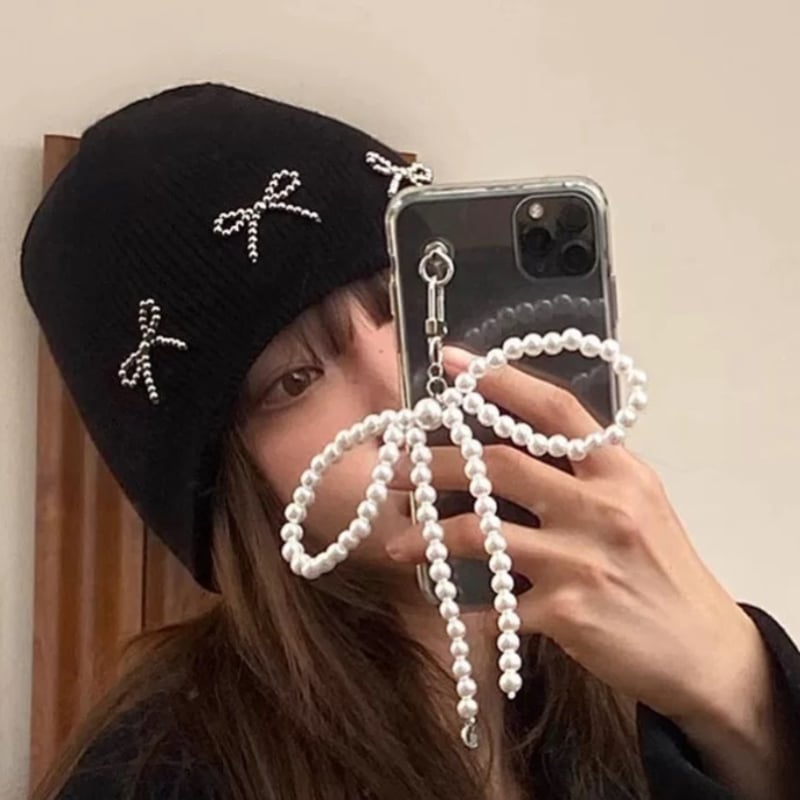 シルバーリボンニットキャップ【F0014】 | MOA シルバーリボンニットキャップ【F0014】 | MOA