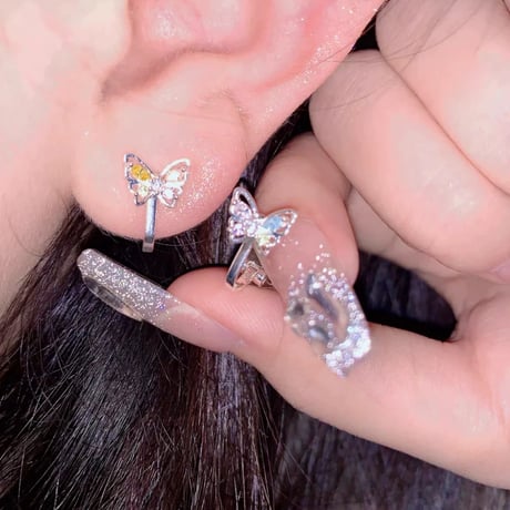Butterfly color earring【R0426】