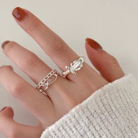 Ribbon tiara ring【R0404】