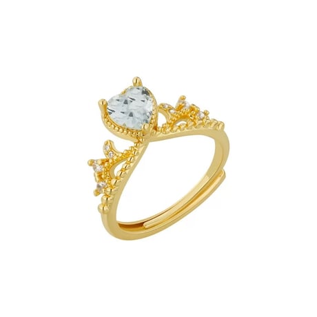 Heart tiara ring【R0471】