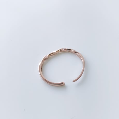 Twist line stone ring【R0341】
