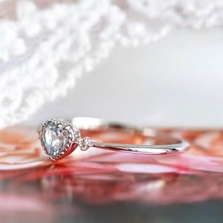 Blue heart ring【R0318】