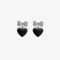 RIBBON BLACK HEART PIERCE【R0398】