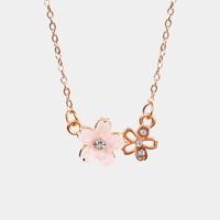 DOUBLE FLOWER NECKLACE【R0396】