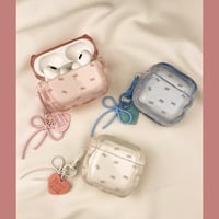リボンクリアairpodsケース【P0108】