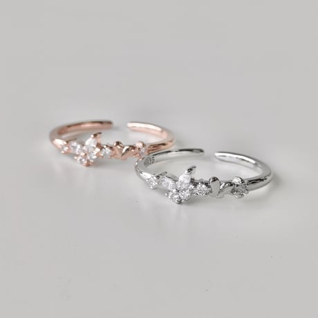 Butterfly line stone ring【R0340】