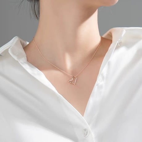 Cross heart necklace【R0061】