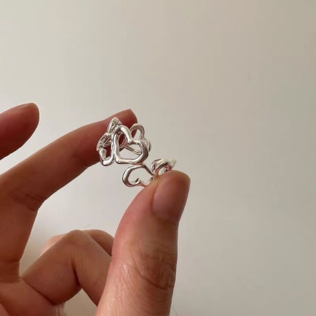 Heart silhouette ring【R0406】