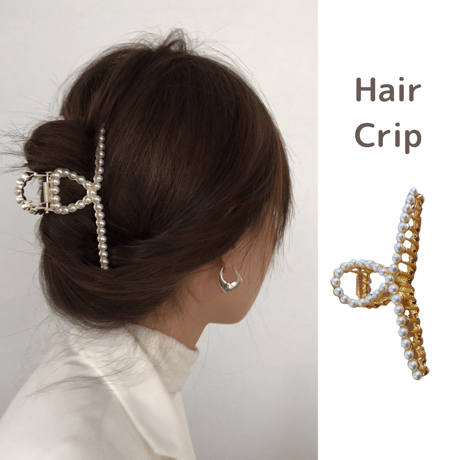 Hair crip line pearl【R0326】
