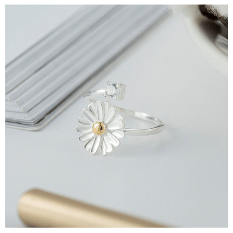 Silver daisy ring 【R0048】