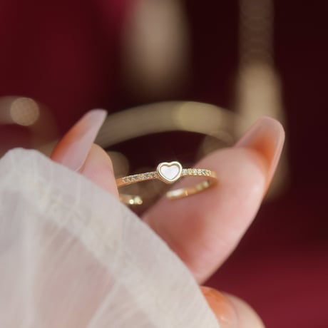 Puchi heart cuff ring【R0372】