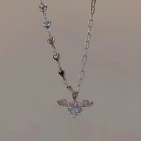 Angel heart chain necklace【R0490】