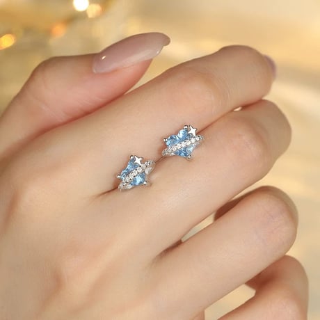 Blue heart wound pierce【R0493】