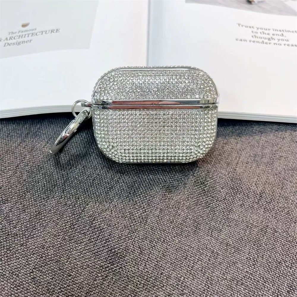 キラキラシルバー airpodsケース【P0075】 | MOA