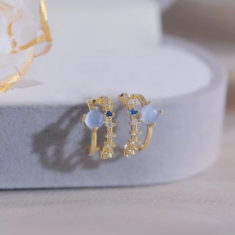 Blue stote earring【R0359】