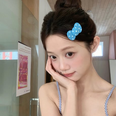 Ribbon dot hair pin【R0526】