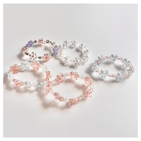 Clear flower ring【R0102】